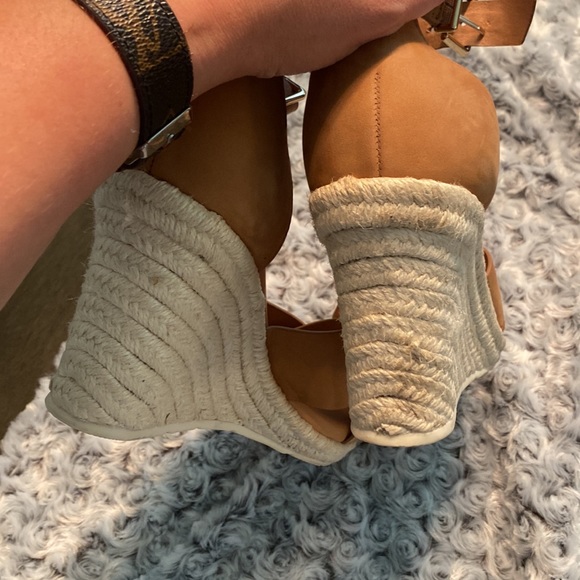 ALEX MARIE Women’s Tan Wedges with Ankle Strap Size 9.5 - Picture 4 of 10